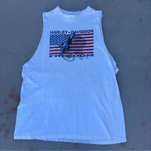 Harley-Davidson White Freedom Tank Top